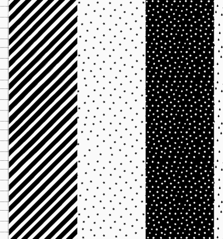 Baliaci papier - Wrapping paper, čierna/biela (5 ks) - BP4000