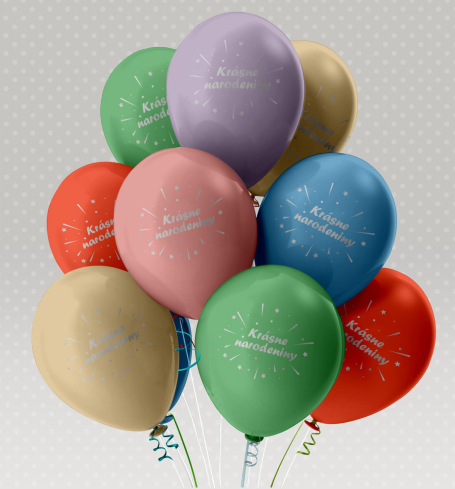 Párty balóniky - mix pastelových farieb (6ks) - BL01-5002