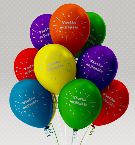 Párty balóniky - mix výraznych farieb (6ks) - BL01-5001