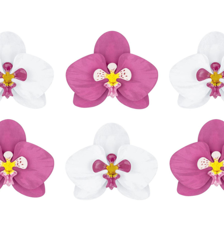 Konfety - Paper decorations Aloha - Orchids (6 ks) - DS008