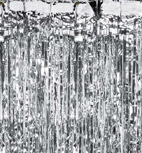 Fotostena - Party curtain, silver (1 ks) - ZV4002